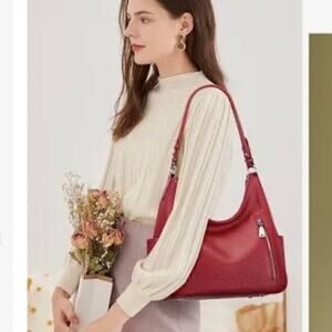 NWT Over Earth Leather Shoulder Hobo Bag Purse